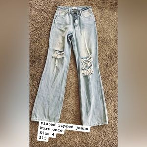 Washed out flared jeans (WORN ONCE)